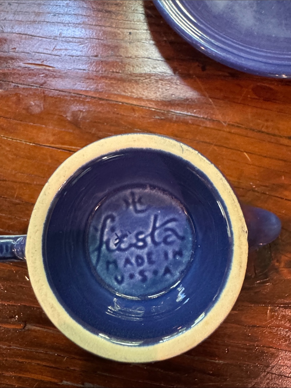 Fiestaware Creamer and Plate Set - Picture 7 of 12